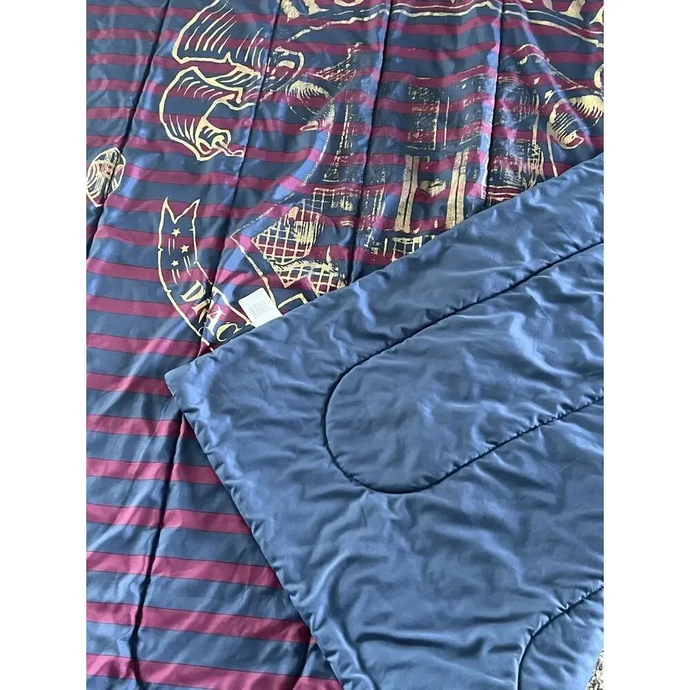Wizarding World Harry Potter Hogwarts Blue Burgundy Twin/Full Size Comforter